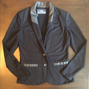 Tart Collections Black “Leather Detailed” Blazer